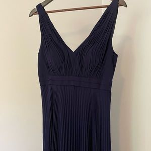 Danna Morgan Giselle Navy Chiffon Bridesmaid Dress